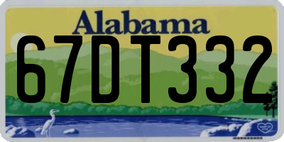 AL license plate 67DT332