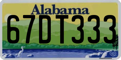 AL license plate 67DT333