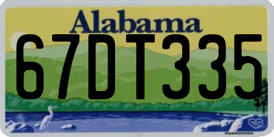 AL license plate 67DT335