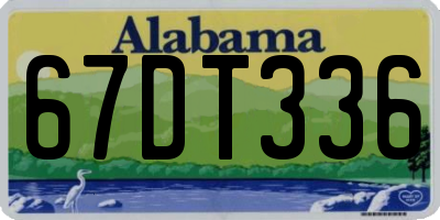 AL license plate 67DT336