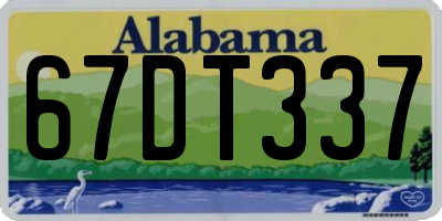 AL license plate 67DT337