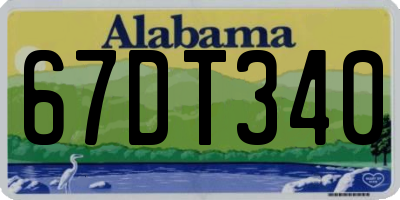 AL license plate 67DT340