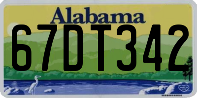 AL license plate 67DT342