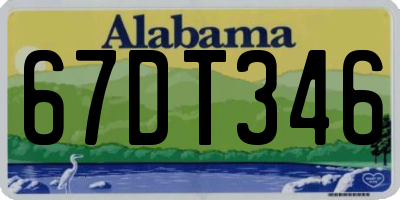 AL license plate 67DT346