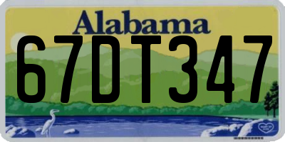 AL license plate 67DT347