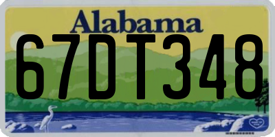 AL license plate 67DT348