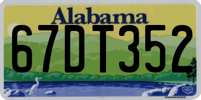 AL license plate 67DT352