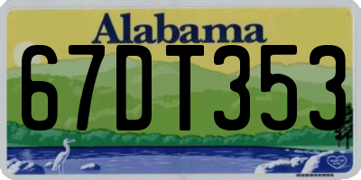 AL license plate 67DT353