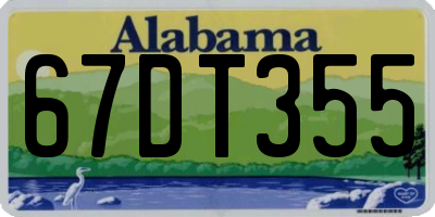 AL license plate 67DT355