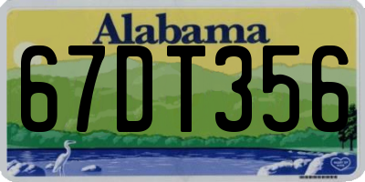 AL license plate 67DT356