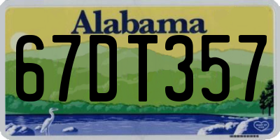 AL license plate 67DT357