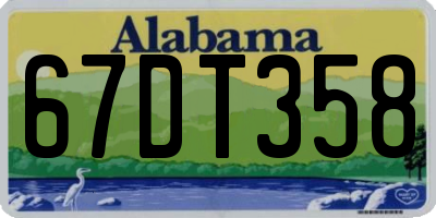 AL license plate 67DT358