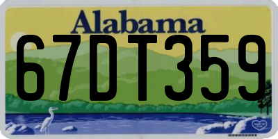 AL license plate 67DT359