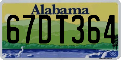 AL license plate 67DT364