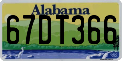 AL license plate 67DT366