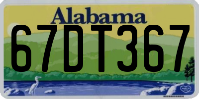 AL license plate 67DT367