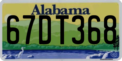 AL license plate 67DT368