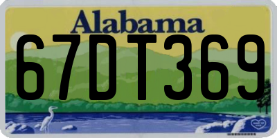 AL license plate 67DT369