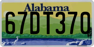 AL license plate 67DT370