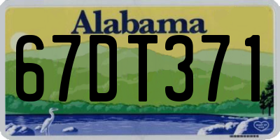 AL license plate 67DT371