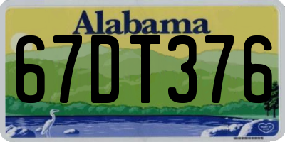 AL license plate 67DT376