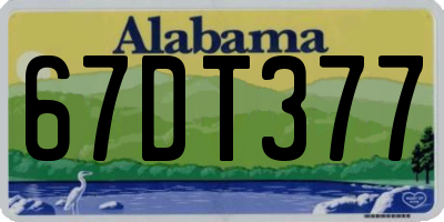 AL license plate 67DT377