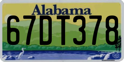 AL license plate 67DT378