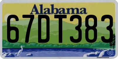 AL license plate 67DT383