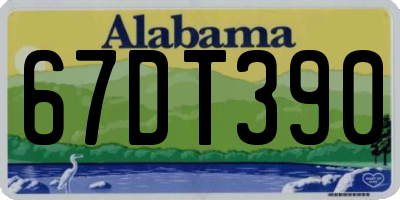 AL license plate 67DT390