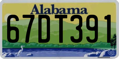 AL license plate 67DT391