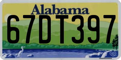 AL license plate 67DT397