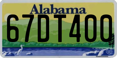 AL license plate 67DT400