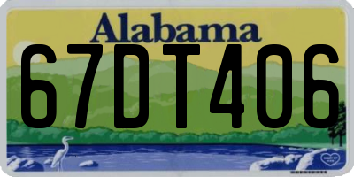 AL license plate 67DT406