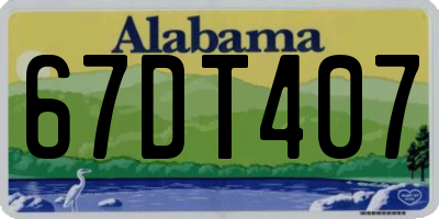 AL license plate 67DT407