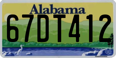 AL license plate 67DT412