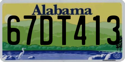 AL license plate 67DT413