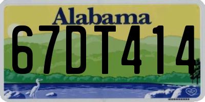 AL license plate 67DT414