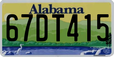 AL license plate 67DT415