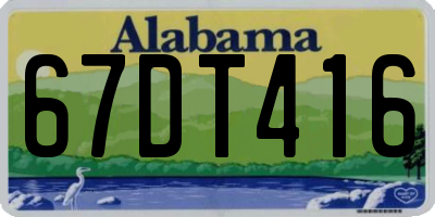 AL license plate 67DT416