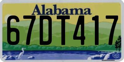 AL license plate 67DT417