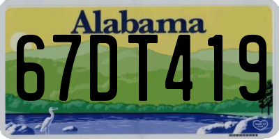 AL license plate 67DT419