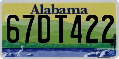 AL license plate 67DT422