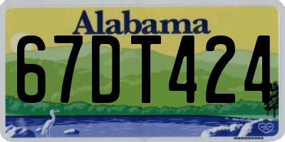 AL license plate 67DT424