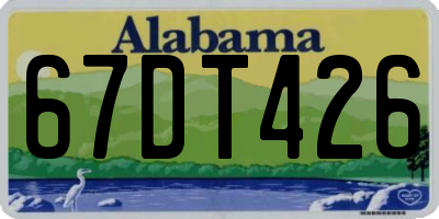 AL license plate 67DT426