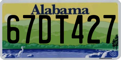 AL license plate 67DT427