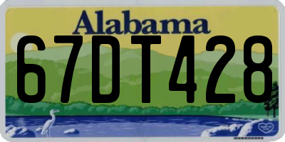 AL license plate 67DT428