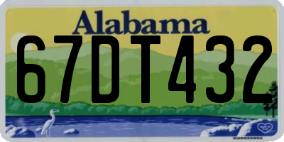 AL license plate 67DT432