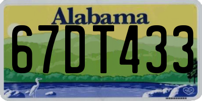 AL license plate 67DT433