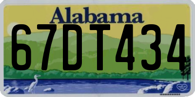 AL license plate 67DT434