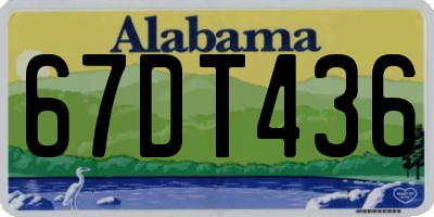 AL license plate 67DT436